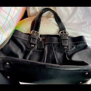 Coach black leather purse